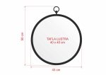 Oglindă metalică scandinavă Harstad 50 cm - imagine 3