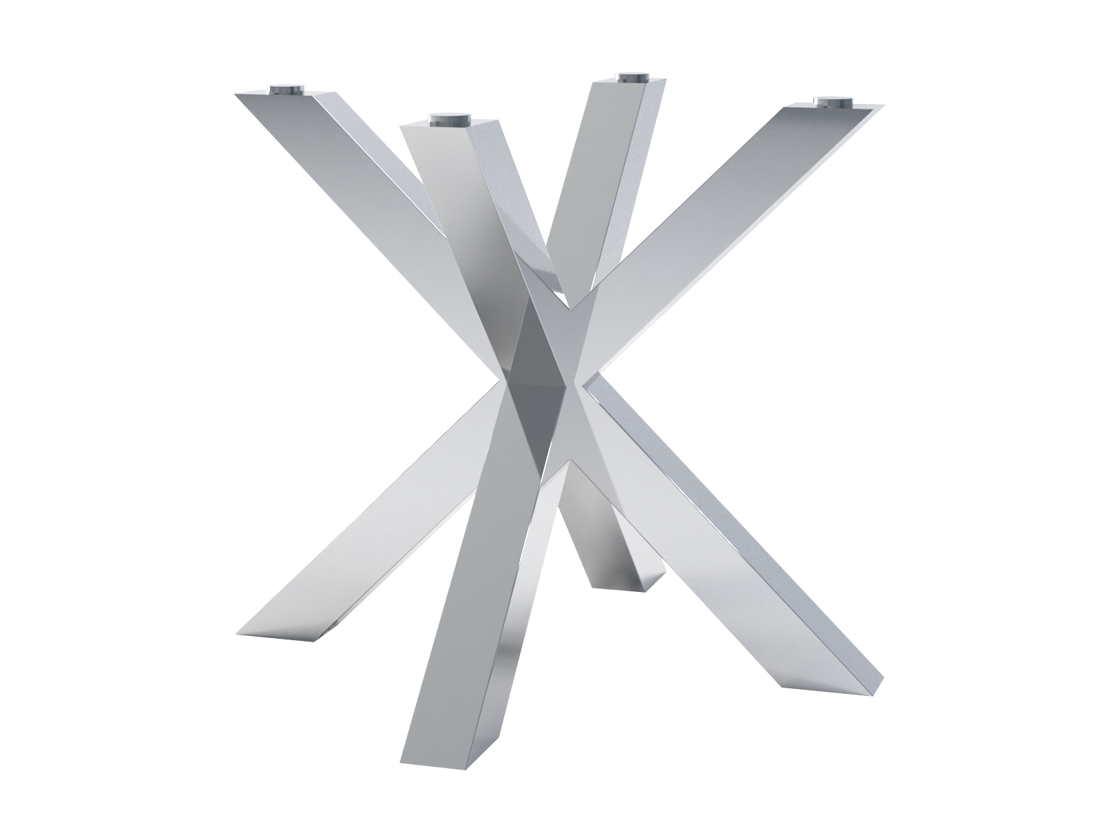 3 Noga do stołu pod blat szklany Pająk Chrom S