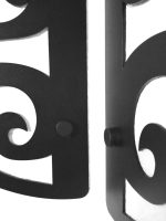 Raft de colț metalic ajurat 37 cm - imagine 5