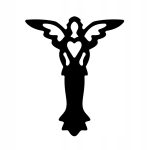 Înger metalic de perete KNS008 15 cm