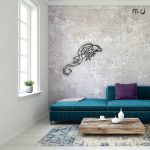 Decorațiune de perete metalică Gecko 90 cm - imagine 3