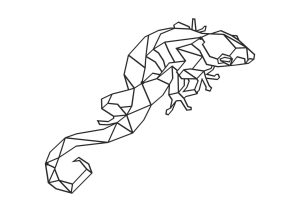 Decorațiune de perete metalică Gecko 90 cm