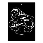 Pictura metalică a Maicii Domnului cu Copilul KNS023 21 cm