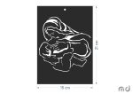 Pictura metalică a Maicii Domnului cu Copilul KNS023 21 cm - imagine 4
