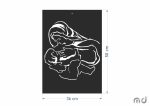 Pictura metalică a Maicii Domnului cu Copilul KNS023 50 cm - imagine 4