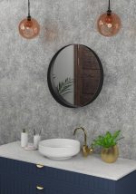 Oglindă Bergen metalică asimetrică stil scandinav 60 cm - imagine 7