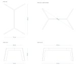 Picior metalic pentru masă de cafea Leon M - imagine 3