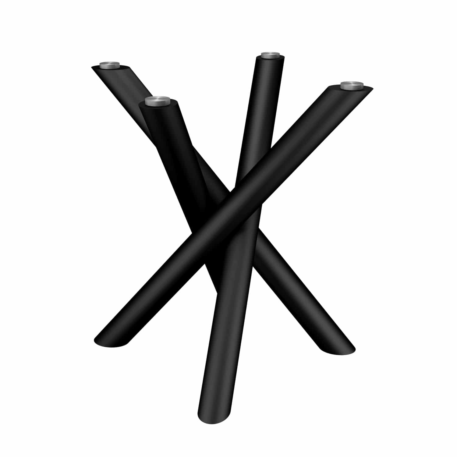 Mediolan_TUBE_h72_BLAT_SZKLANY_S_czarny_rend1 Podstawa do stołu z blatem szklanym Mediolan Tube S