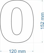 Număr casă 0 - descriptiv din oțel inoxidabil - imagine 2