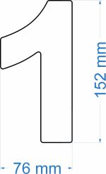 Număr casă 1 - descriptiv din oțel inoxidabil - imagine 2