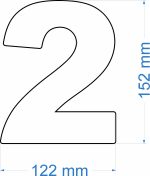 Număr casă 2 - descriptiv din oțel inoxidabil - imagine 2
