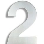 Număr casă 2 - descriptiv din oțel inoxidabil