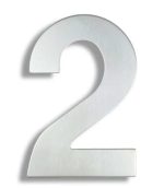 Număr casă 2 - descriptiv din oțel inoxidabil