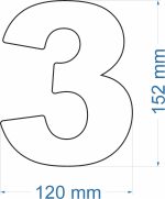 Număr casă 3 - descriptiv din oțel inoxidabil - imagine 2