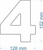 Număr casă 4 - descriptiv din oțel inoxidabil - imagine 2