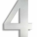 Număr casă 4 - descriptiv din oțel inoxidabil