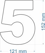 Descriptiv - număr pentru casă din oțel inoxidabil 5 - imagine 2