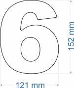 Descriptiv - număr pentru casă din oțel inoxidabil 6 - imagine 2