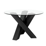 Picior metalic pentru masă de cafea Nest sub blatul din sticlă - imagine 2