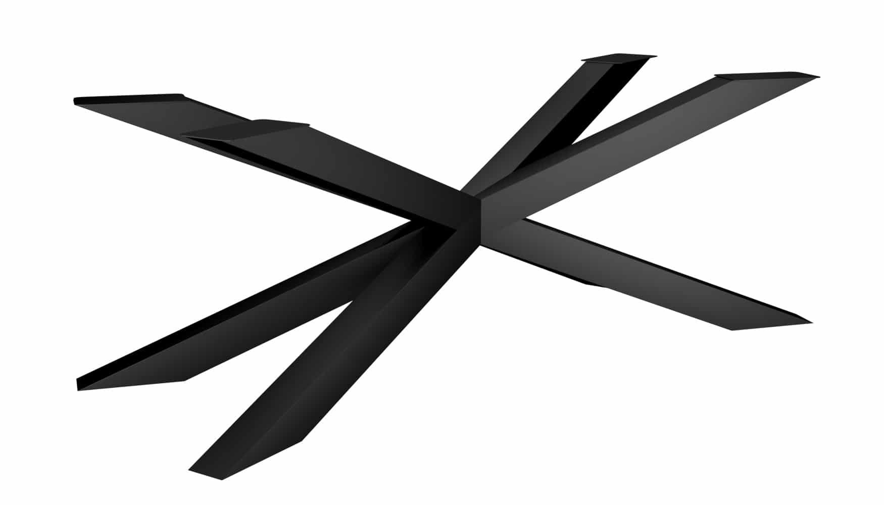 PAJĄK_XXL_profil100x100_rend1 Noga metalowa do stołu Pająk XXL