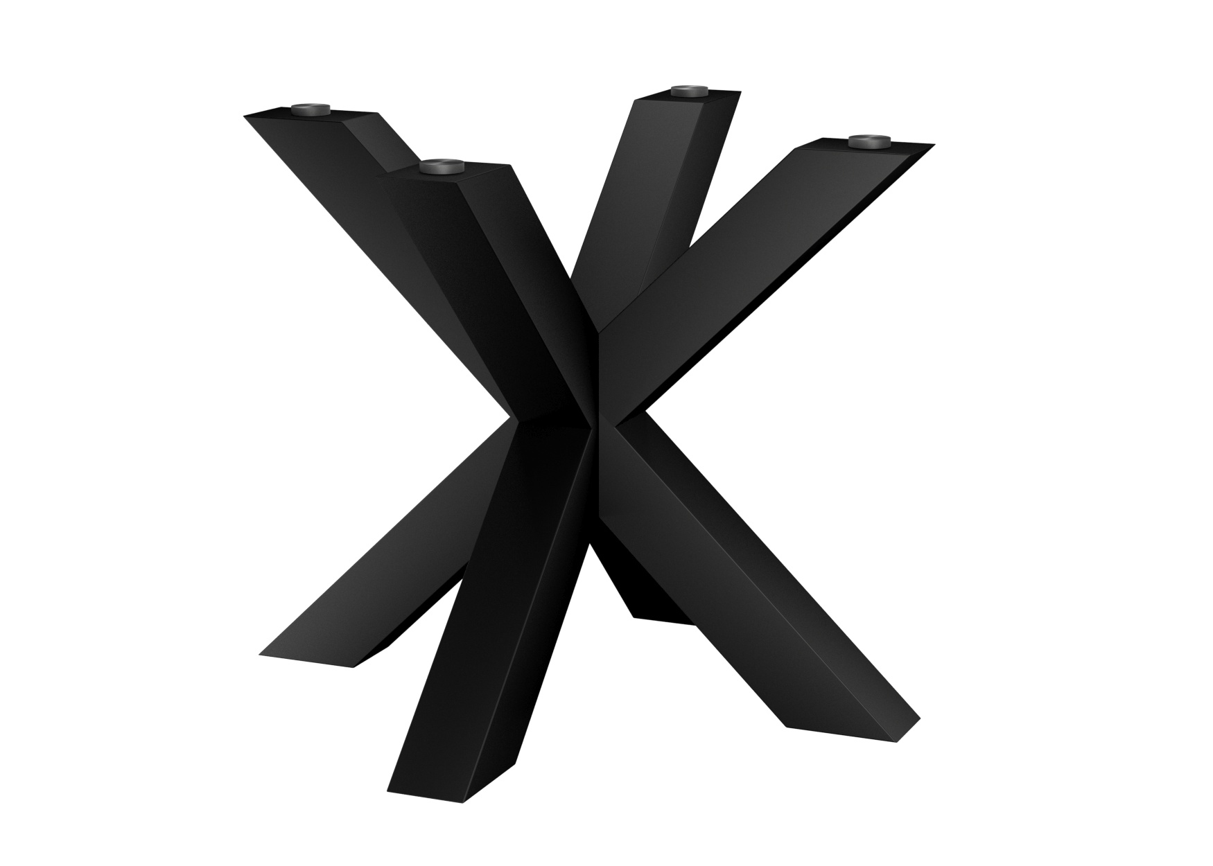 Pająk HEAVY_blat szklany rozmiar S_czarny_rend1 Noga metalowa do stołu pod blat szklany Pająk Heavy S