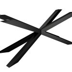 Bază pentru masă Spider îngustă sub blatul din sticlă L