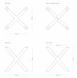 Bază de masă Spider sub blatul din sticlă S - imagine 4