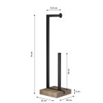 Suport hârtie igienică cu depozitare și bază din lemn - imagine 2