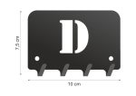 Wieszak metalowy na klucze WIE199 LITERKA D 10cm - imagine 2