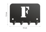 Wieszak metalowy na klucze WIE201 LITERKA F 10cm - imagine 2