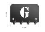 Wieszak metalowy na klucze WIE202 LITERKA G 10cm - imagine 2