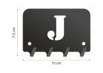 Wieszak metalowy na klucze WIE205 LITERKA J 10cm - imagine 2