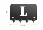 Wieszak metalowy na klucze WIE207 LITERKA L 10cm - imagine 2
