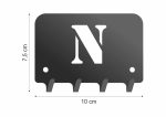 Wieszak metalowy na klucze WIE209 LITERKA N 10cm - imagine 2