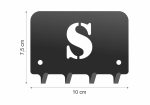 Wieszak metalowy na klucze WIE213 LITERKA S 10cm - imagine 2