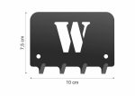 Wieszak metalowy na klucze WIE216 LITERKA W 10cm - imagine 2