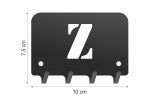 Wieszak metalowy na klucze WIE217 LITERKA Z 10cm - imagine 2