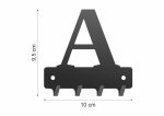 Wieszak metalowy na klucze WIE218 LITERKA A 10cm - imagine 2