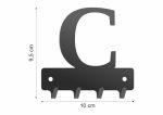 Wieszak metalowy na klucze WIE220 LITERKA C 10cm - imagine 2