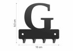 Wieszak metalowy na klucze WIE224 LITERKA G 10cm - imagine 2