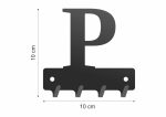 Wieszak metalowy na klucze WIE234 LITERKA P 10cm - imagine 2