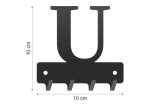Wieszak metalowy na klucze WIE238 LITERKA U 10cm - imagine 2