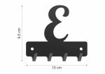 Wieszak metalowy na klucze WIE245 LITERKA E 10cm - imagine 2