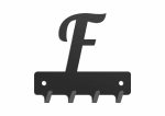 Wieszak metalowy na klucze WIE246 LITERKA F 10cm