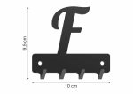 Wieszak metalowy na klucze WIE246 LITERKA F 10cm - imagine 2