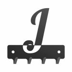 Wieszak metalowy na klucze WIE250 LITERKA J 10cm