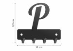 Wieszak metalowy na klucze WIE256 LITERKA P 10cm - imagine 2
