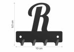 Wieszak metalowy na klucze WIE257 LITERKA R 10cm - imagine 2