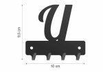 Wieszak metalowy na klucze WIE260 LITERKA U 10cm - imagine 2
