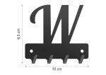 Wieszak metalowy na klucze WIE261 LITERKA W 10cm - imagine 2